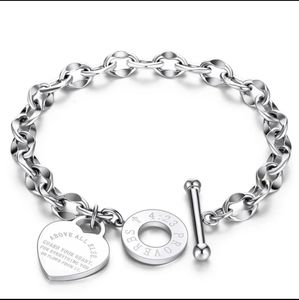 Silver Love Charm Bracelet